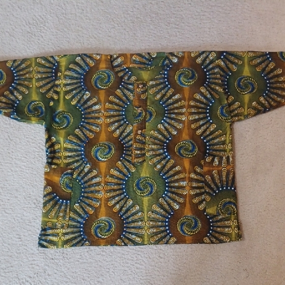 Source Unknown Tops - Afic Block Hitaicet Handmade Shirt